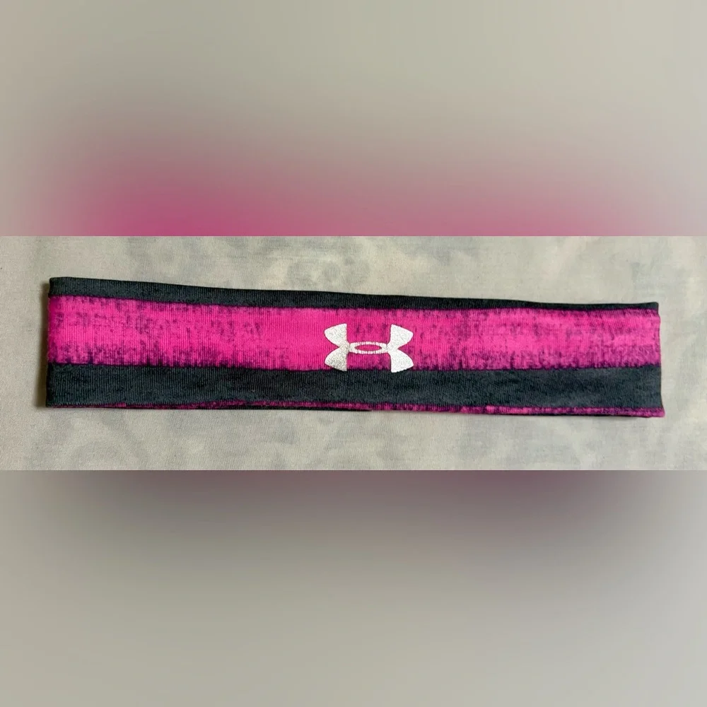 Under Armour Women's Pink and Grey Headband